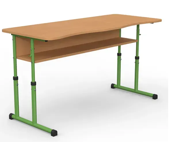 Стіл учнівський двомісний кругла труба ЕРГО №4-6/1200х500 МФ Вересень